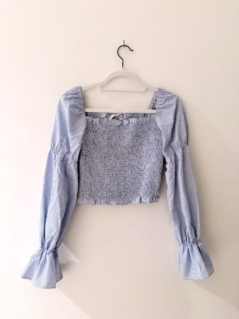 More To Come Abigail Smocked Top Blue Size M